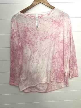 Lululemon Back in Action Long Sleeve Vitasea Pink Cirrus Wash Size 8